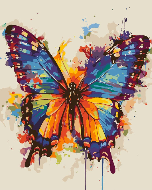 Butterfly - Color splash | Paint by Numbers-Paint by numbers