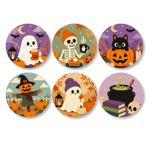 Paint by Number Coasters - Halloween Set - Paint by numbers