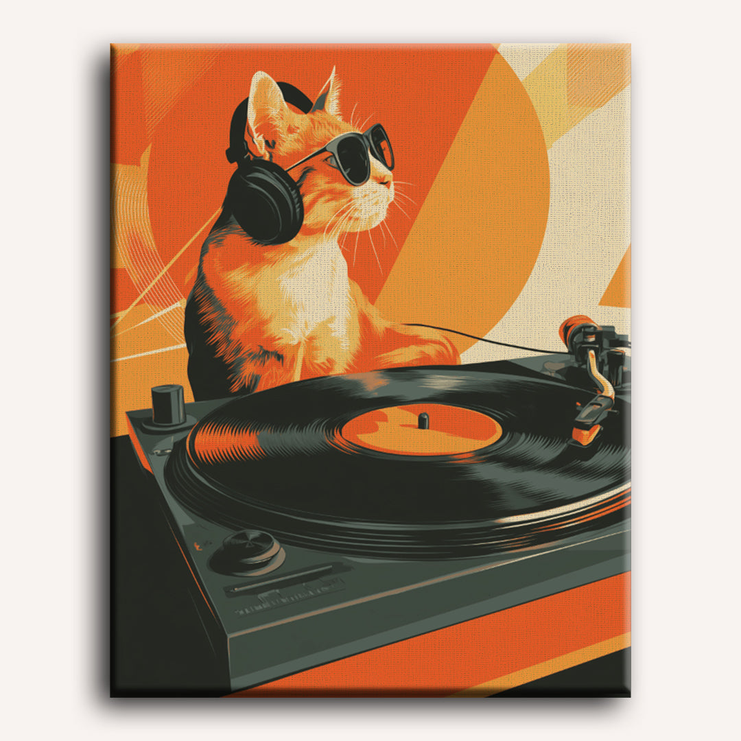Cat is a DJ | Paint by Number
