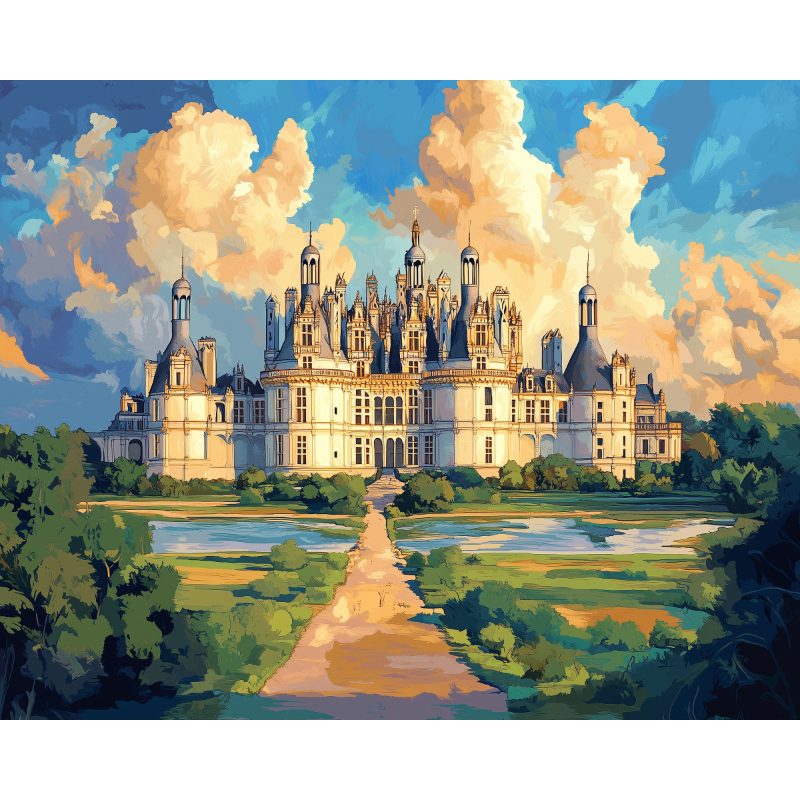 Chambord Castle | Paint by Numbers-Paint by numbers