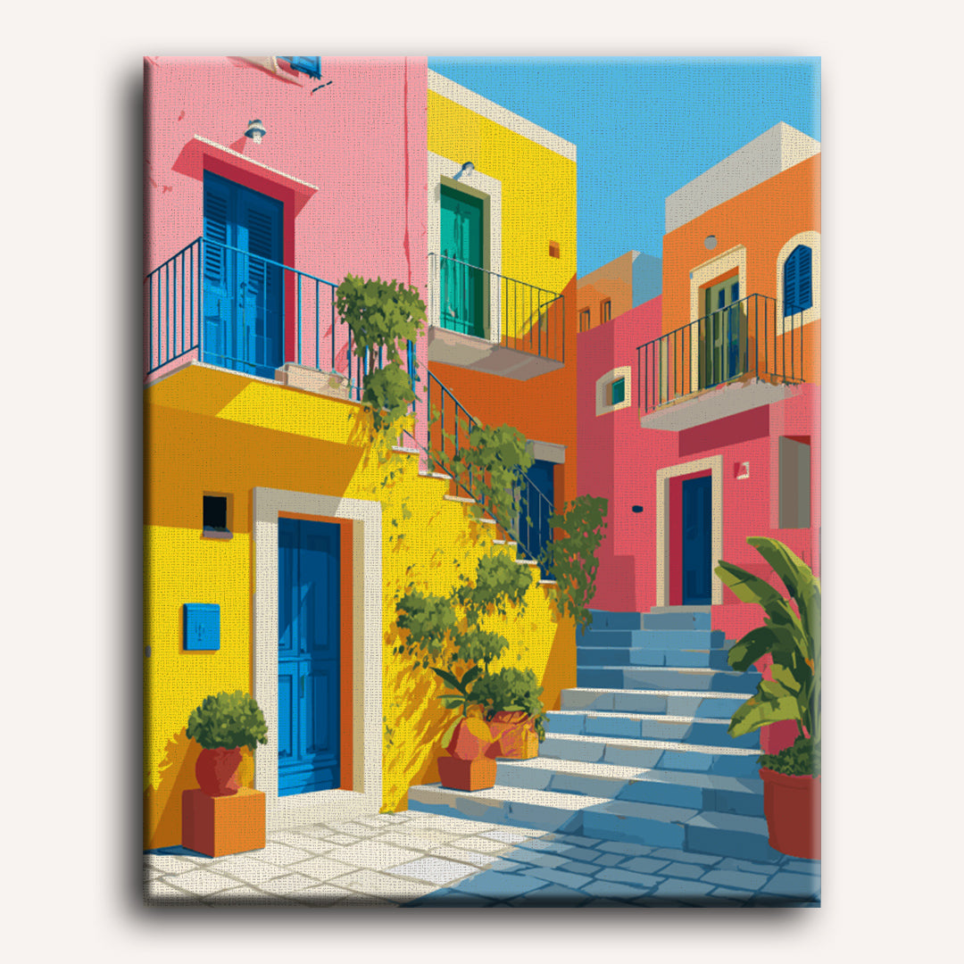 Cheerful architecture | Paint by Number