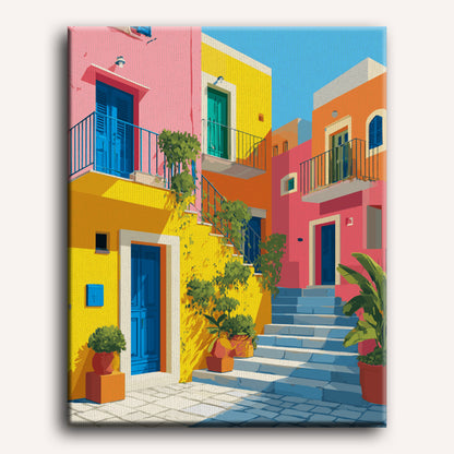 Cheerful architecture | Paint by Number