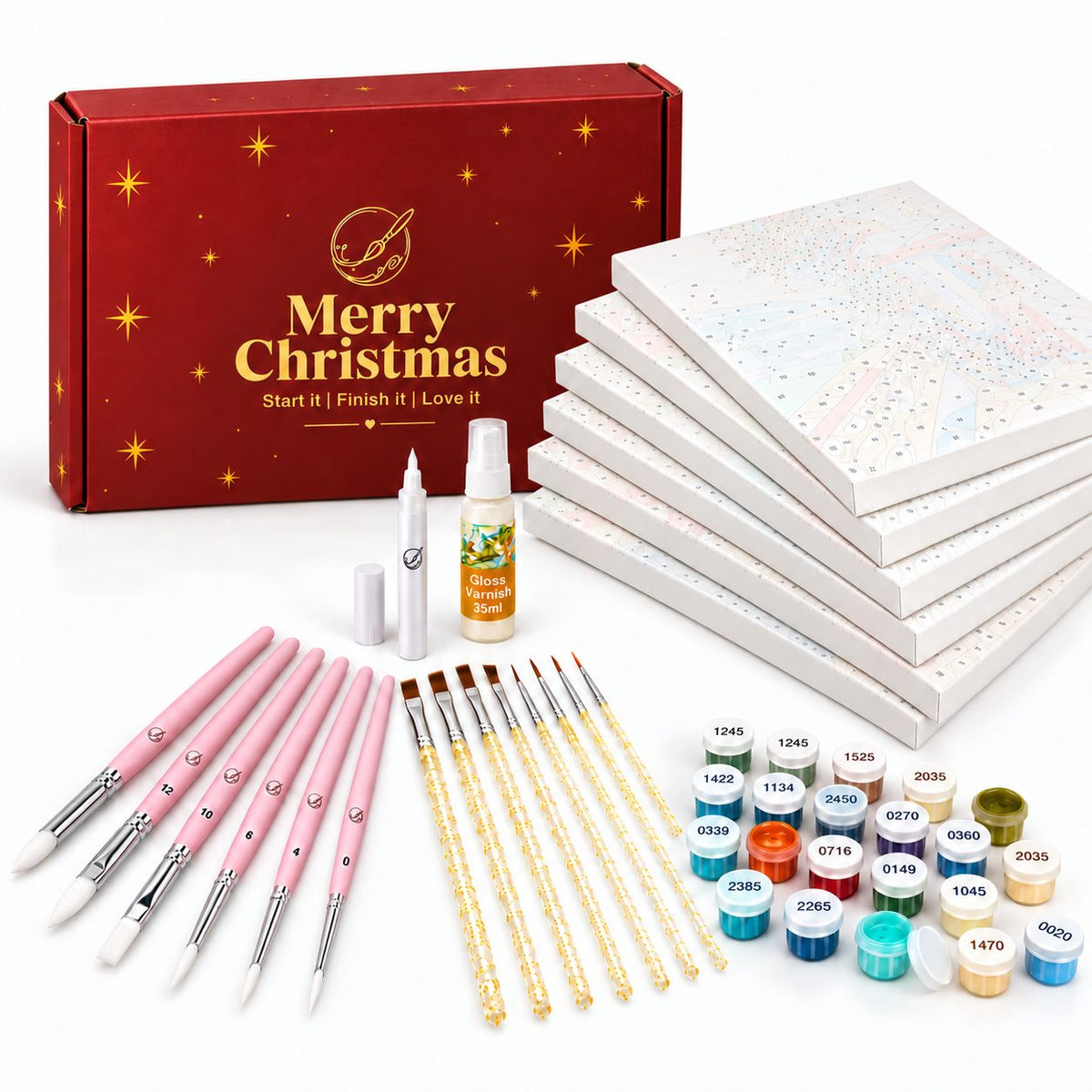 Christmas Paint by Numbers Gift Box – Classic Christmas Bundle