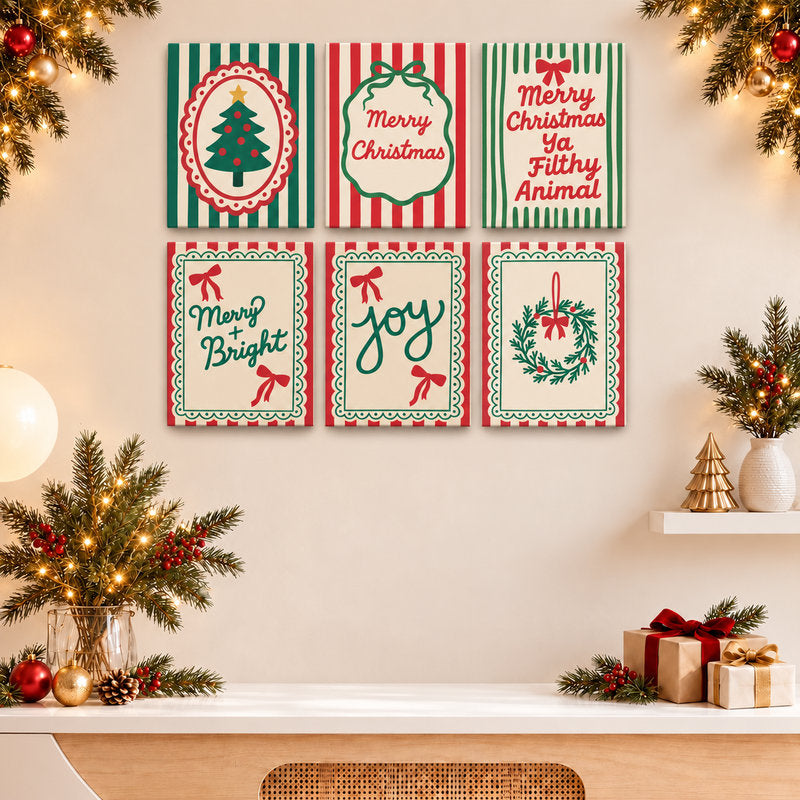 Christmas Paint by Numbers Gift Box – Christmas Stripes Bundle