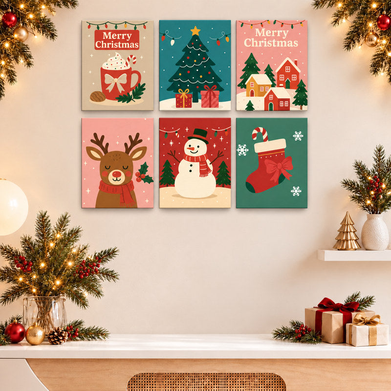 Christmas Paint by Numbers Gift Box – Classic Christmas Bundle