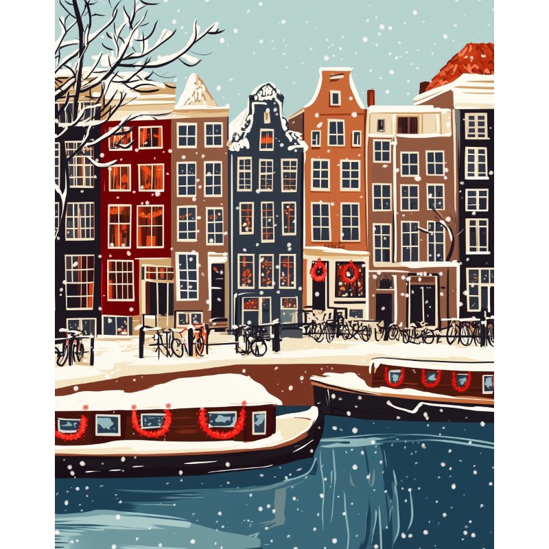 Paint by numbers - Christmas in Amsterdam