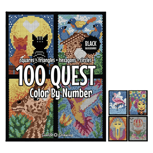 Color by Number Book with 48 markers-Paint by numbers
