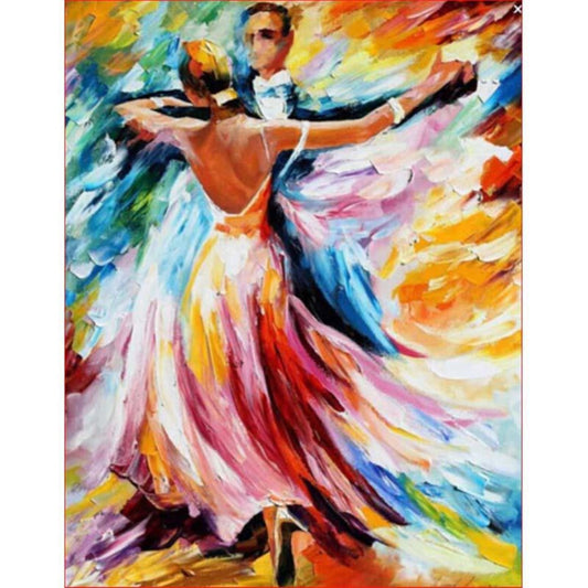 Colorful Couple Dancing | Paint by Numbers-Paint by numbers