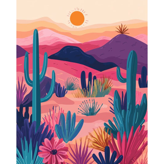 Colorful Desert 2 | Paint by Numbers-Paint by numbers