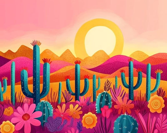 Colorful Desert | Paint by Numbers-Paint by numbers