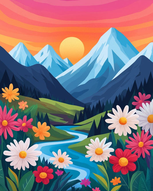 Colorful Landscape 5 | Paint by Numbers-Paint by numbers