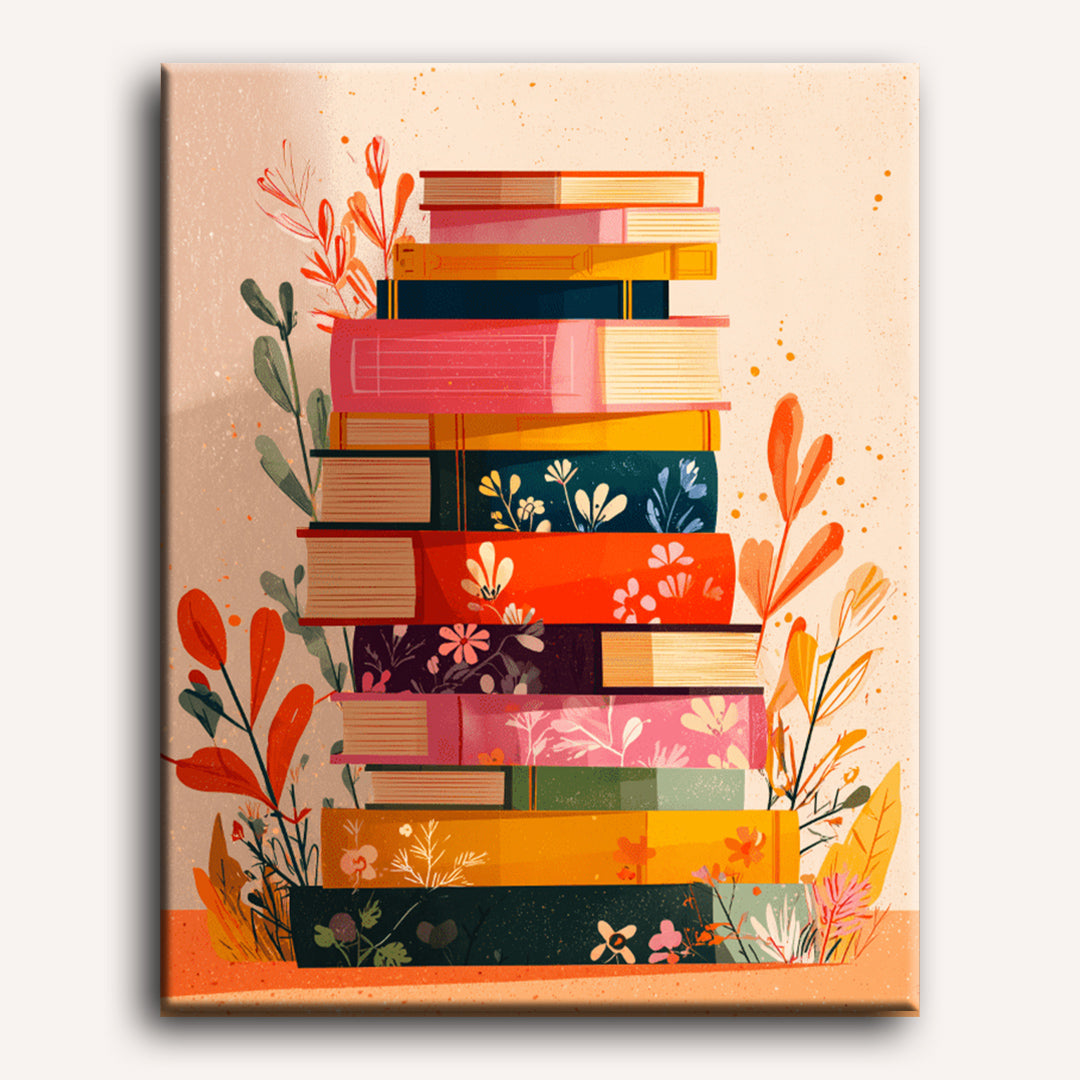 Reading Color Number Abstract Colorful reading | Paint by Number