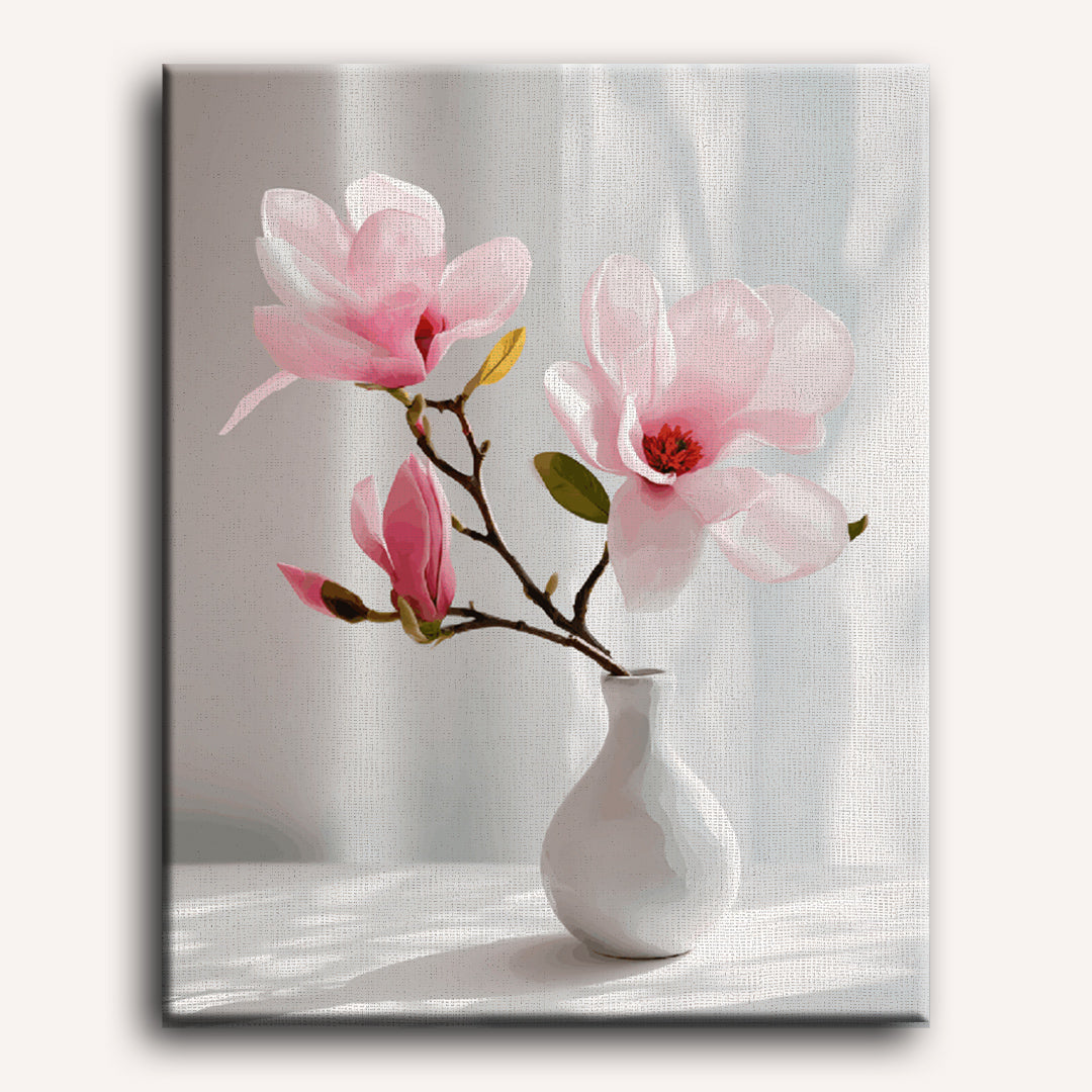 Pink Magnolias | Paint by Number