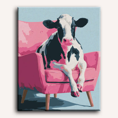 Cow on Couch | Paint by Number