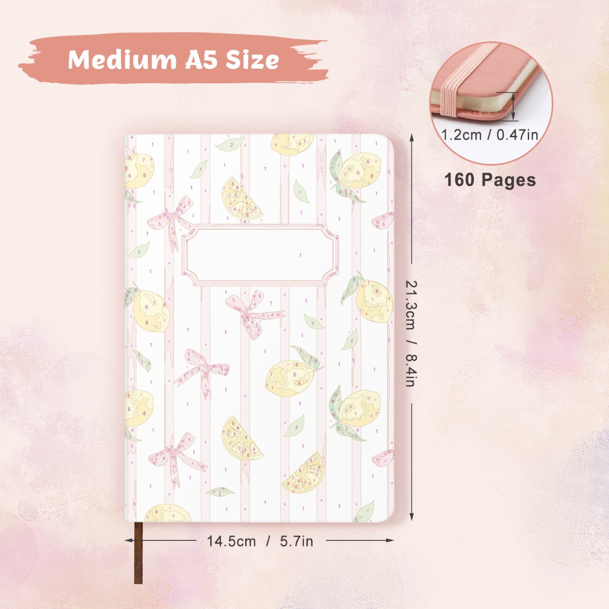 Paint by Number Notebook - Lemon Bows