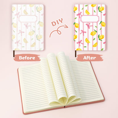 Paint by Number Notebook - Lemon Bows