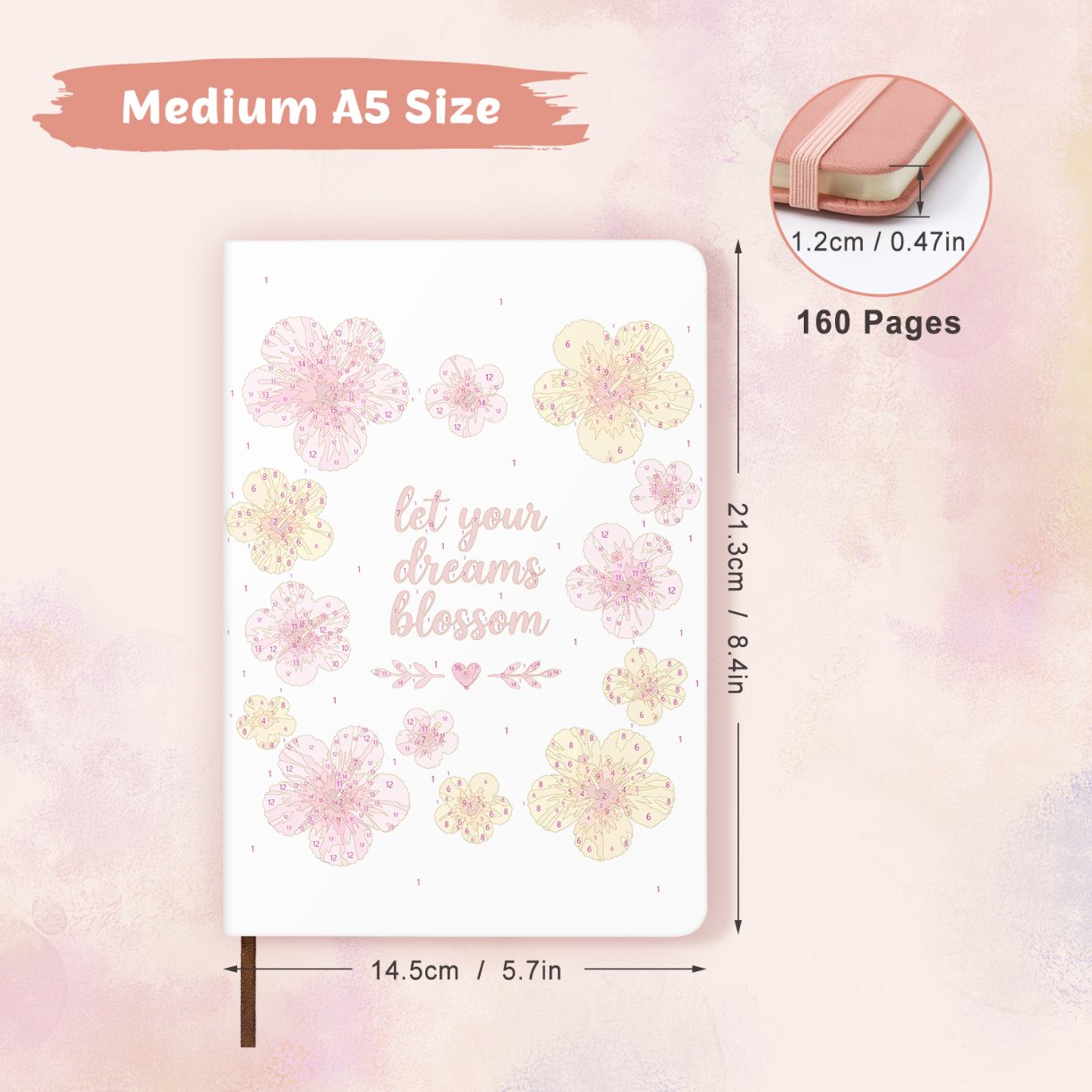 Paint by Number Notebook - Tropical Blossoms