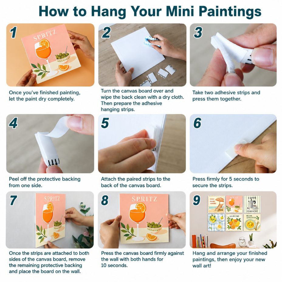 6 Wooden Board Mini Paintings – Nutcracker Parade Set