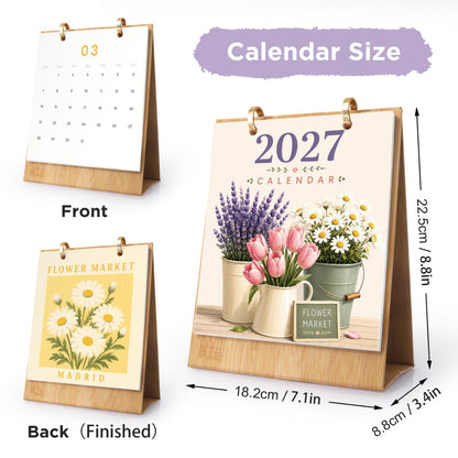2027 Paint by Numbers Desk Calendar | Flower Market Edition