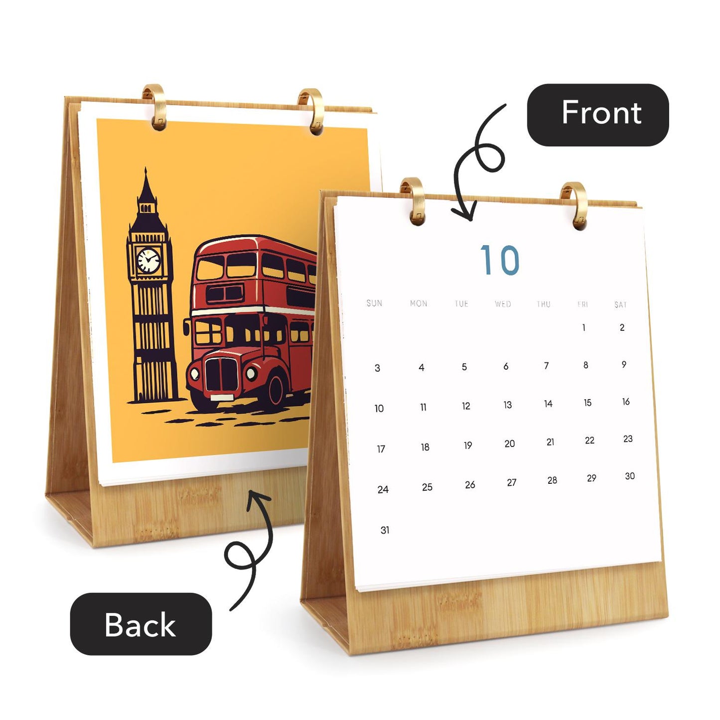 2027 Paint by Numbers Desk Calendar | Vintage Travel Edition