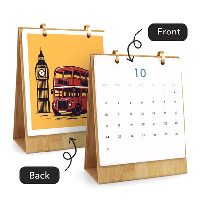 2027 Paint by Numbers Desk Calendar | Vintage Travel Edition