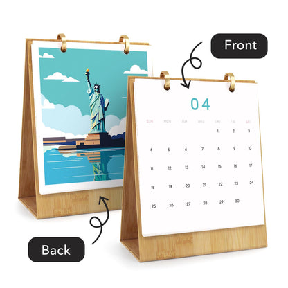 2027 Paint by Numbers Desk Calendar | Travel Edition