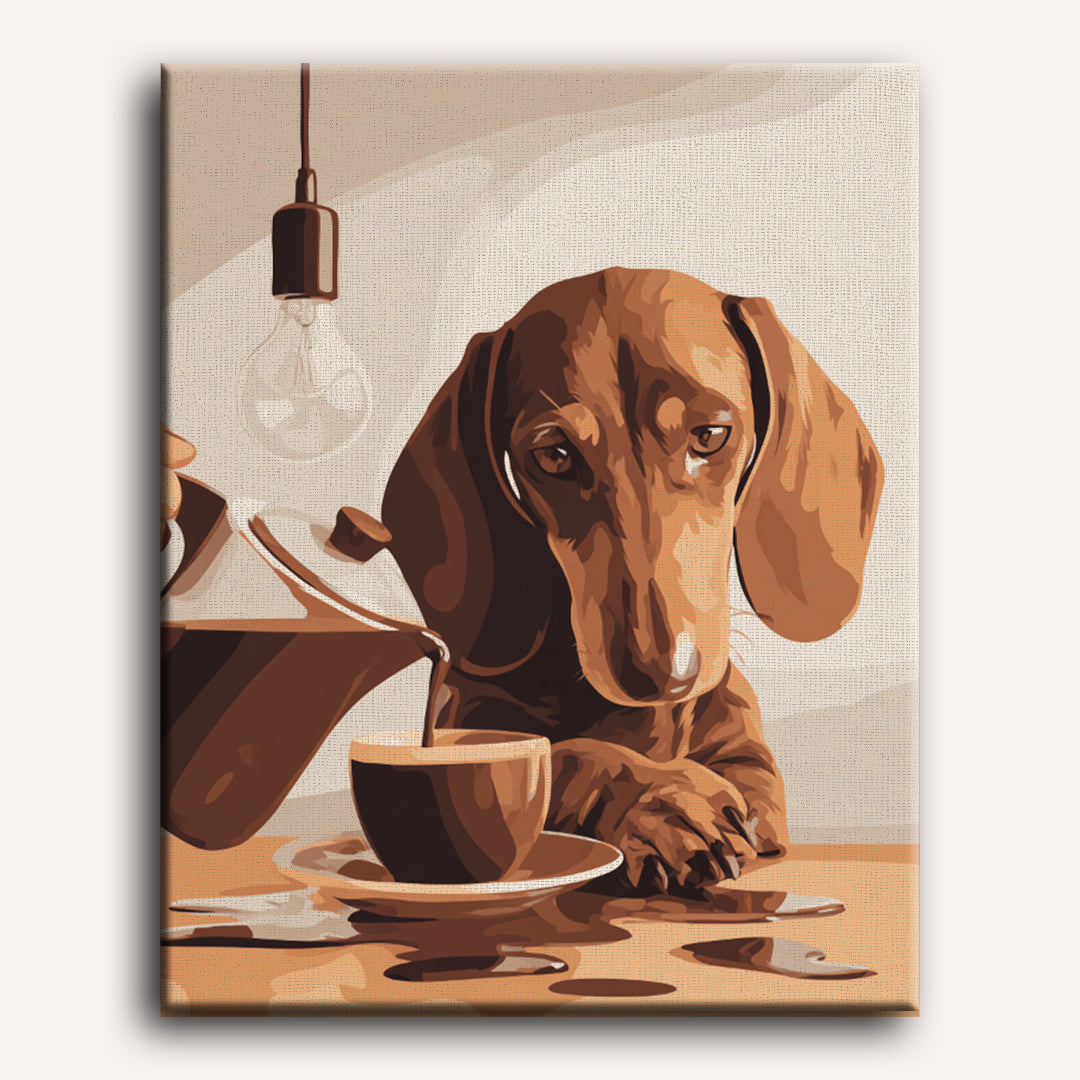 Dachshund Brew | Paint by Number