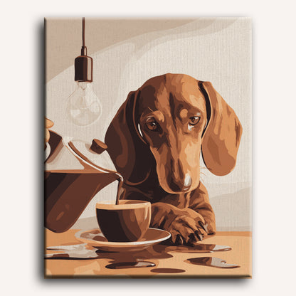 Dachshund Brew | Paint by Number