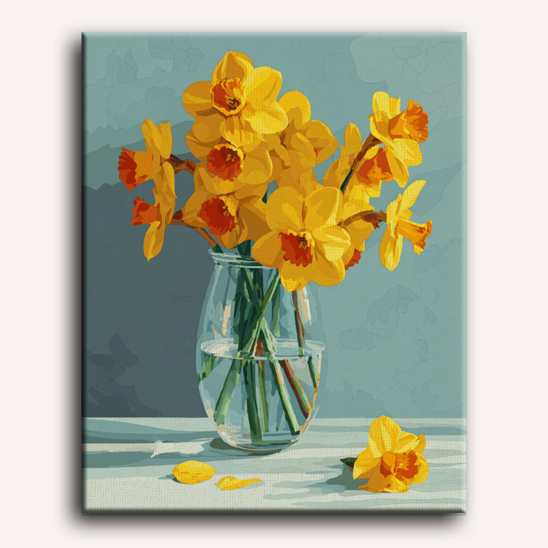 Daffodils in light | Paint by Number