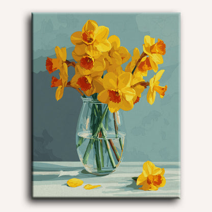 Daffodils in light | Paint by Number