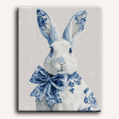 Delft Blue Bunny | Paint by Number