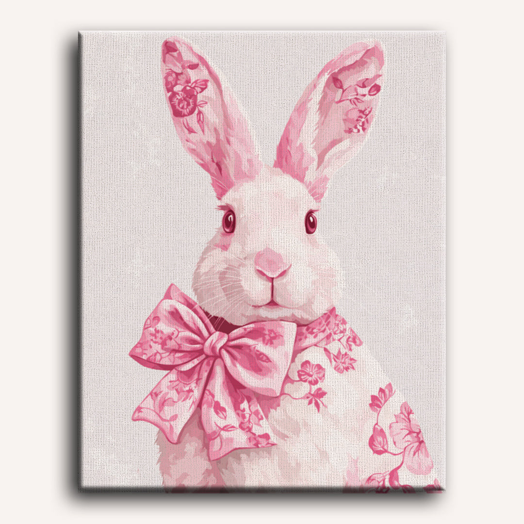 Delft Pink Bunny | Paint by Number
