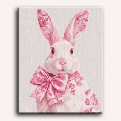 Delft Pink Bunny | Paint by Number