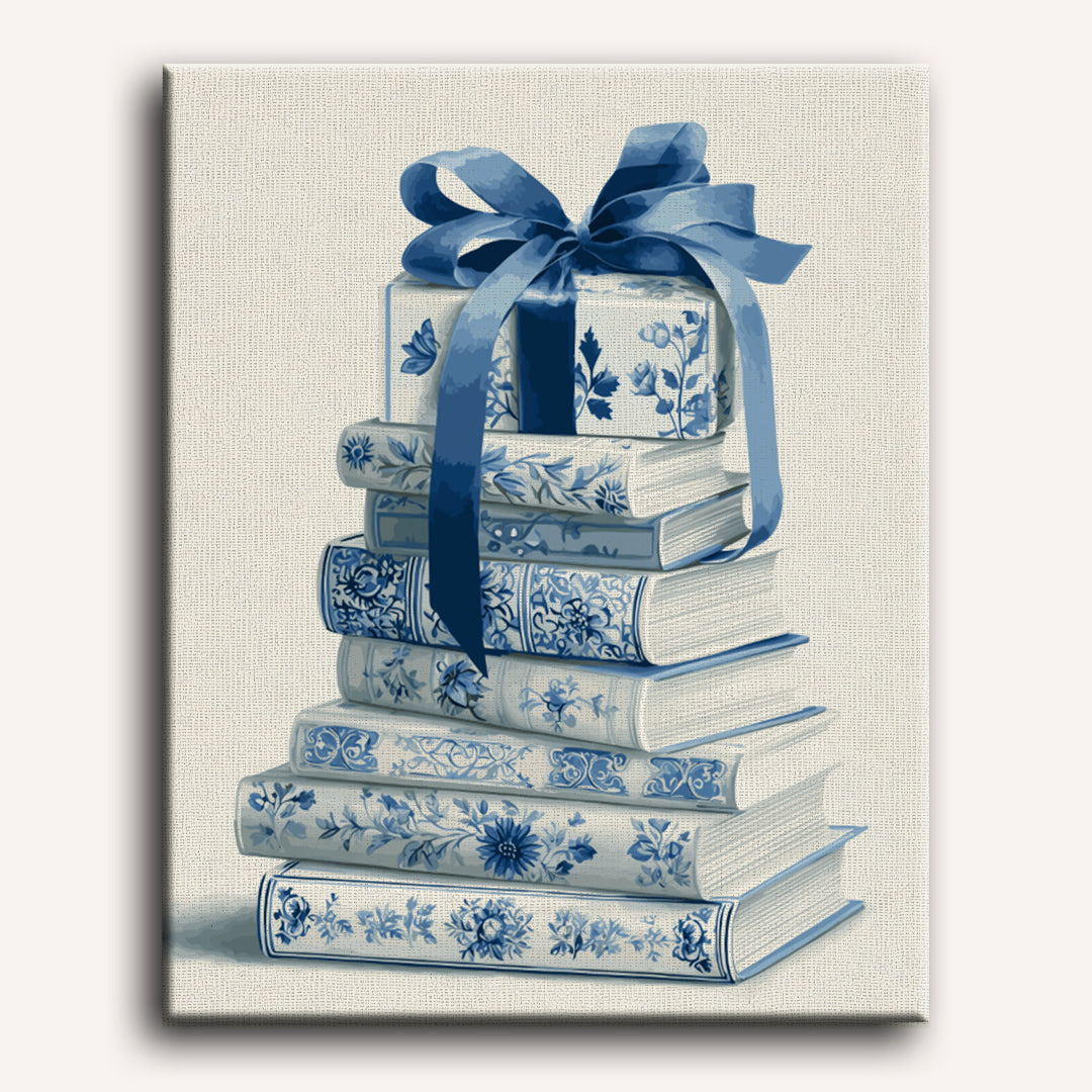 Delft blått bibliotek | Maleri etter tall