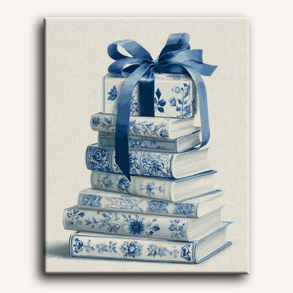 Delft blått bibliotek | Maleri etter tall