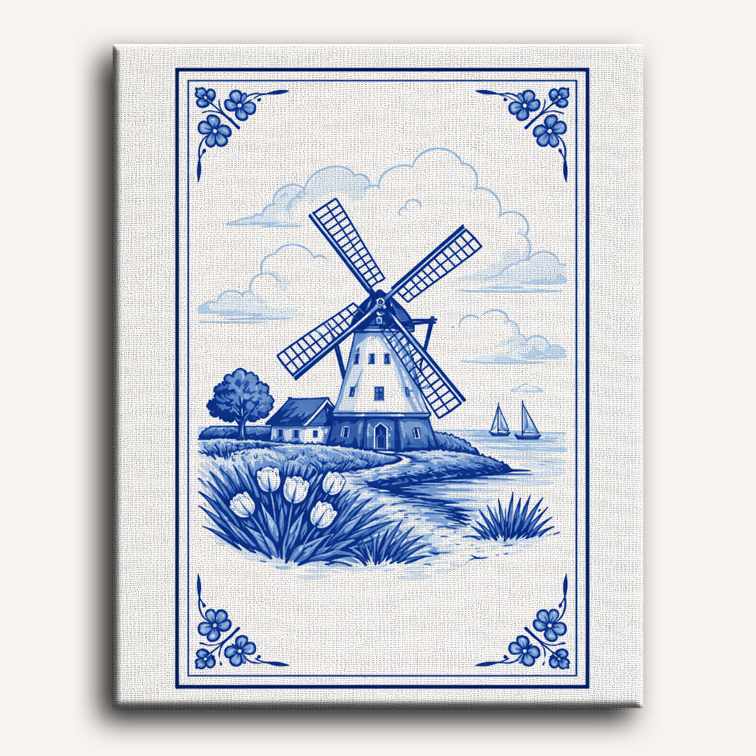Dutch Windmill | Paint by Number