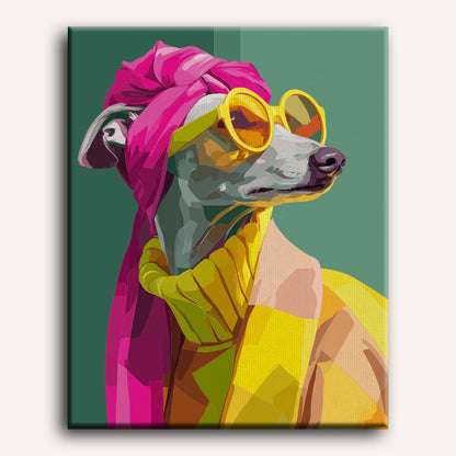 Elegant Greyhound | Paint by Number