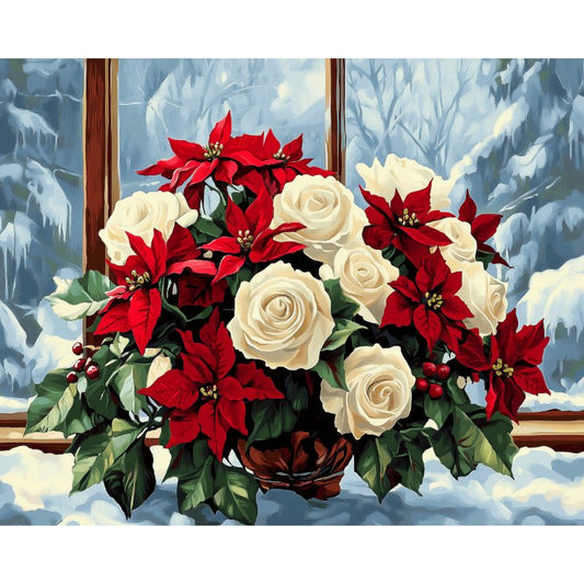 Festive Flowers | Paint by Numbers-Paint by numbers