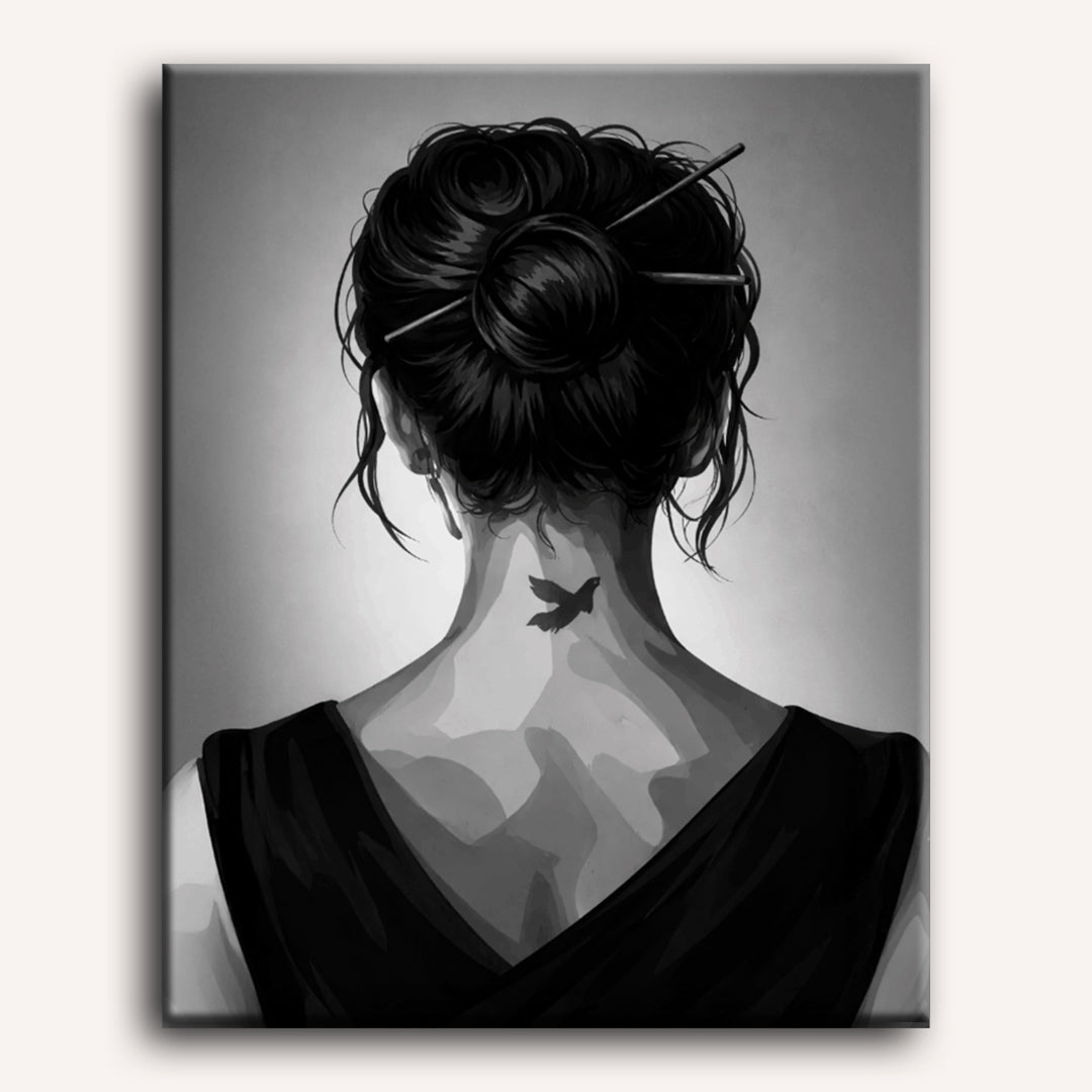 Girl with tattoo | Paint by Number