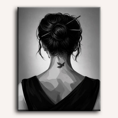 Girl with tattoo | Paint by Number