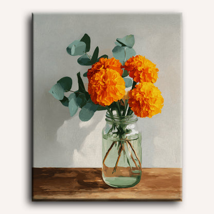 Golden Marigolds | Paint by Number