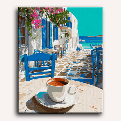 Café Grec | Peinture par numéros