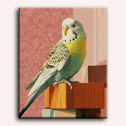 Green Budgie | Paint by Number