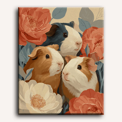 Guinea Blooms | Peinture par numéros