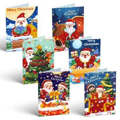 Paint by Number Christmas Cards | 6 Pieces-Paint by numbers