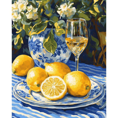 Lemons and Wine - Diamond Painting