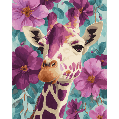 Purple Giraffe - Diamond Painting