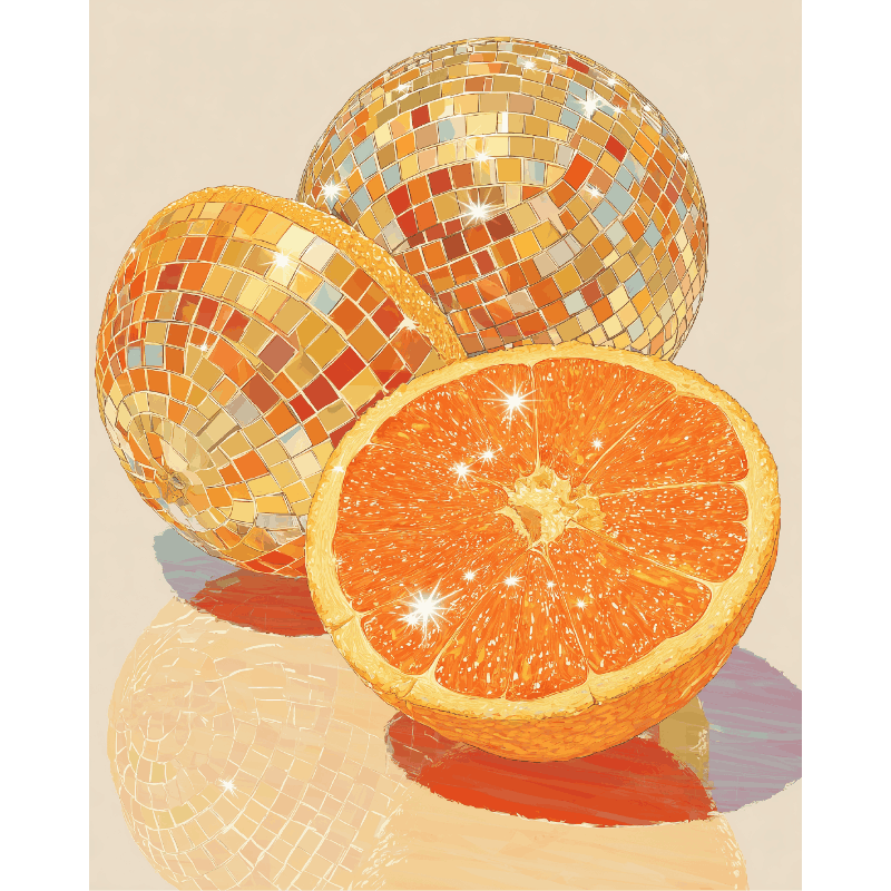 Disco - Orange - Diamond Painting