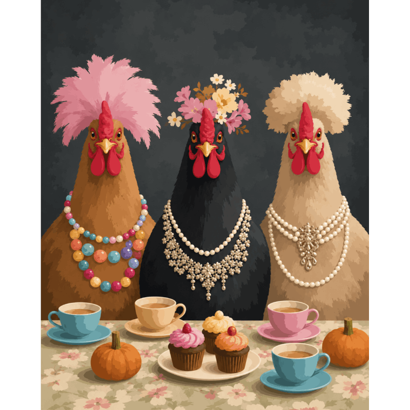 Fancy Chickens Society - Diamond Painting