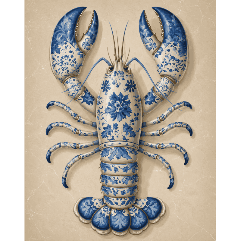 Delft Lobster - Diamond Painting